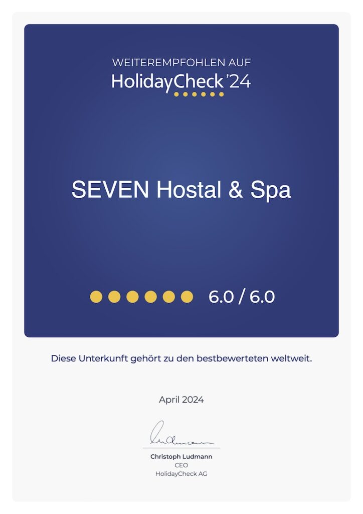 Zertifikat SEVEN Holidaycheck24